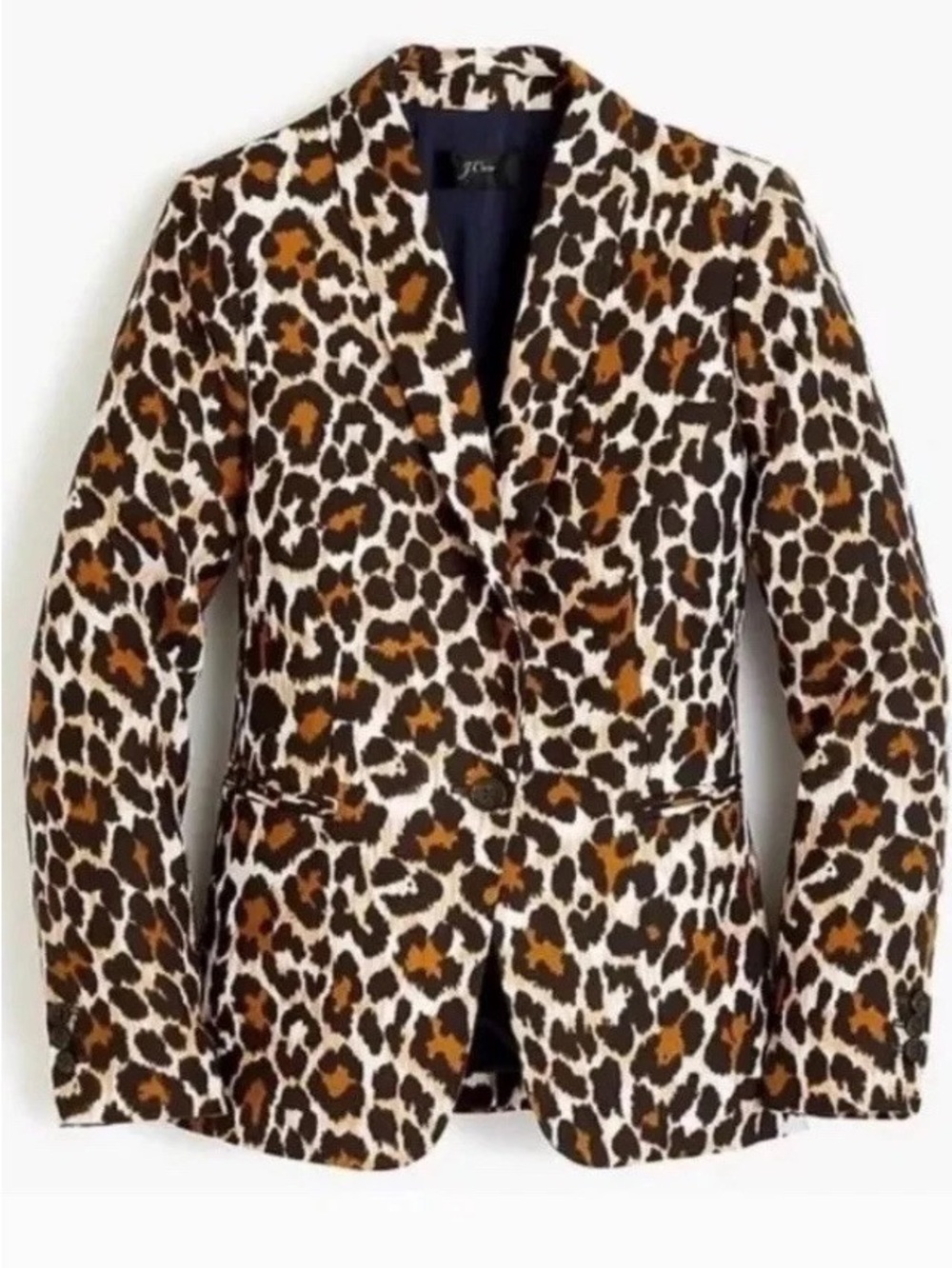 J. Crew Parke Leopard Print Tailored Blazer